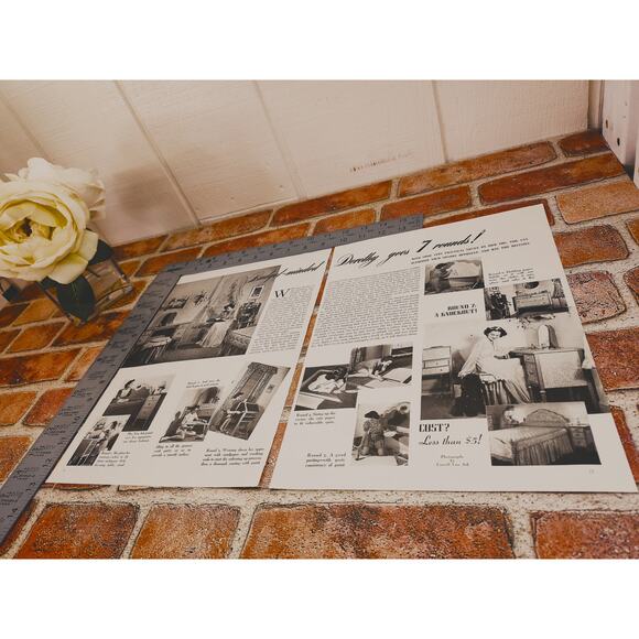 1942 Vintage 2-Page Print Article - "Budget Minded‎ Dorothy Goes 7 Rounds!" - Picture 6 of 7